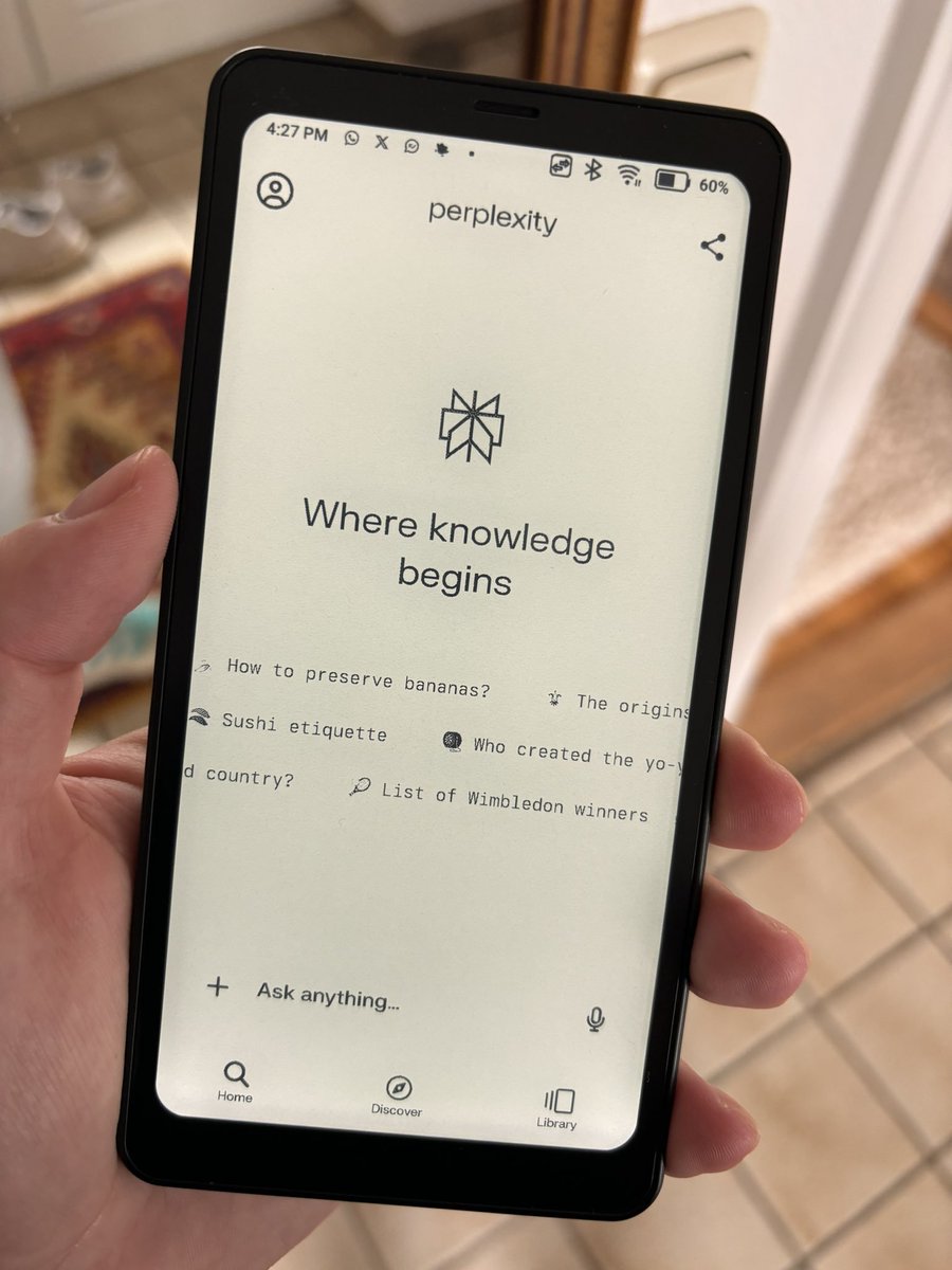 love this. there are kindle vibes about perplexity on e-ink devices.