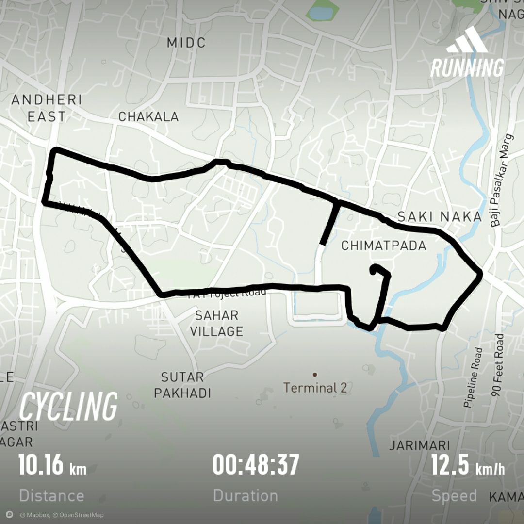 * #Campaign : #124O49_CyclingForACause

Distance Cycled on 27-Apr-2024 ==> 10 KMs
Cycling since 17-Nov-2022
Total Distance Cycled in 528 Days ==> 5280 KMs

#WhateverItTakesFromYou
#RideForACause

Upcoming Campaign: #124O49_WalkingToInfosys_PR

@Accenture @Accenture_ME
#Accenture