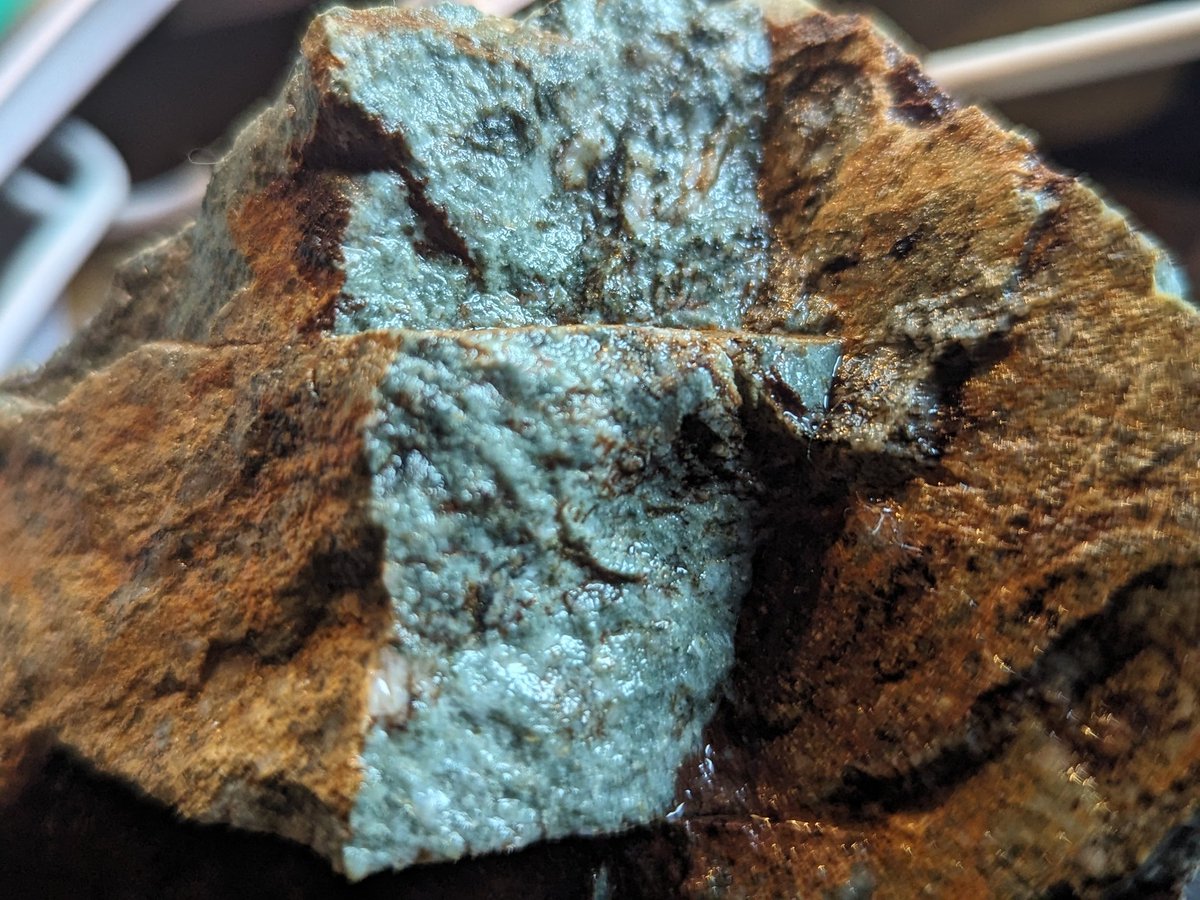 #Precambrian #Metamorphic rock features on eastern Fringe of #Monashees mtns SW of #Revelstoke some creamy and gray areas of carbonate fizz HCL but dolomite, feldspar, quartz, mica don't. Amazing blue green rock near where Carbonatite tuff /quartzite layer mapped @metageologist