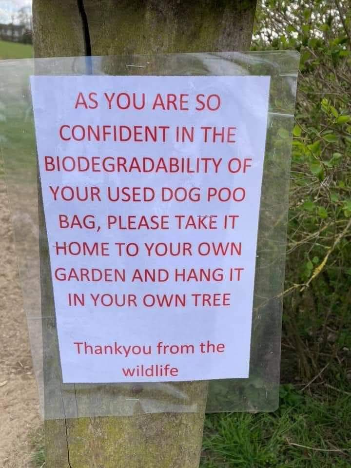 As I'm back working outdoors & having to deal with a lot of poo bags, this strikes a chord.....