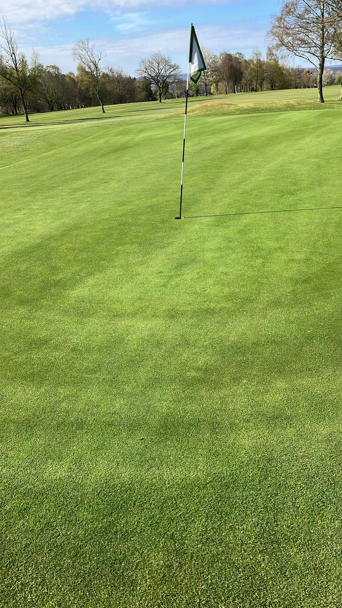 Gro_archie's tweet photo. Greens at crieff gc  looking superb this morning after a recent application of gp micro 10.4.4.Fantastic density , colour and surfaces for this time of year https://t.co/dk2dLcuKxU
