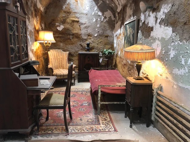 Al Capone had a special cell when lodged in the old PA prison based on solitary confinement - thought to be prison reform.