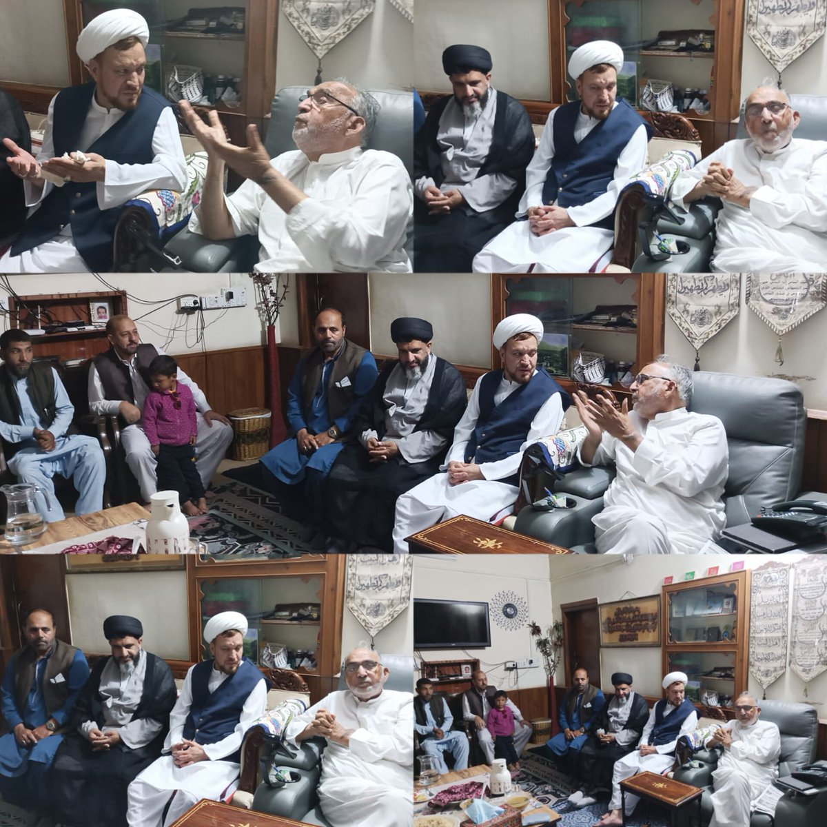 ejazbehashti's tweet photo. دو روزہ دورہ کشمیر کے موقع پر ممبر اسلامی نظریاتی کونسل پاکستان جناب علامہ مفتی کفایت حسین نقوی کے گھر آمد اور ملاقات ان کے ہمراہ ریاست آزاد کشمیر کے صوبائی صدر ڈاکٹر علامہ یاسر سبزواری اور صوبائی و ضلعی کابینہ کے افراد موجود تھے۔ https://t.co/VgfZEnGMsH