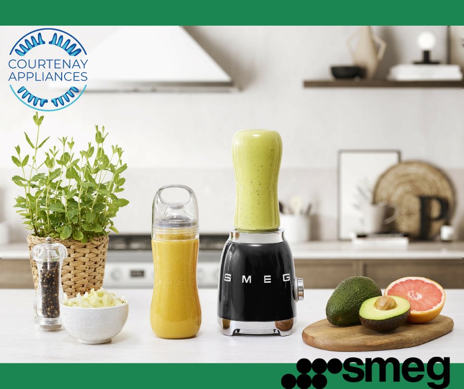Treat yourself to your very own person blender. Smoothie in the morning, or quick food on the run. This compact and versitle kitchen helper, a must have for every kitchen. #smeg #saturday #smoothies #dacor #design #countertop #kitchen #personalblender #recipe #retro #food #hints