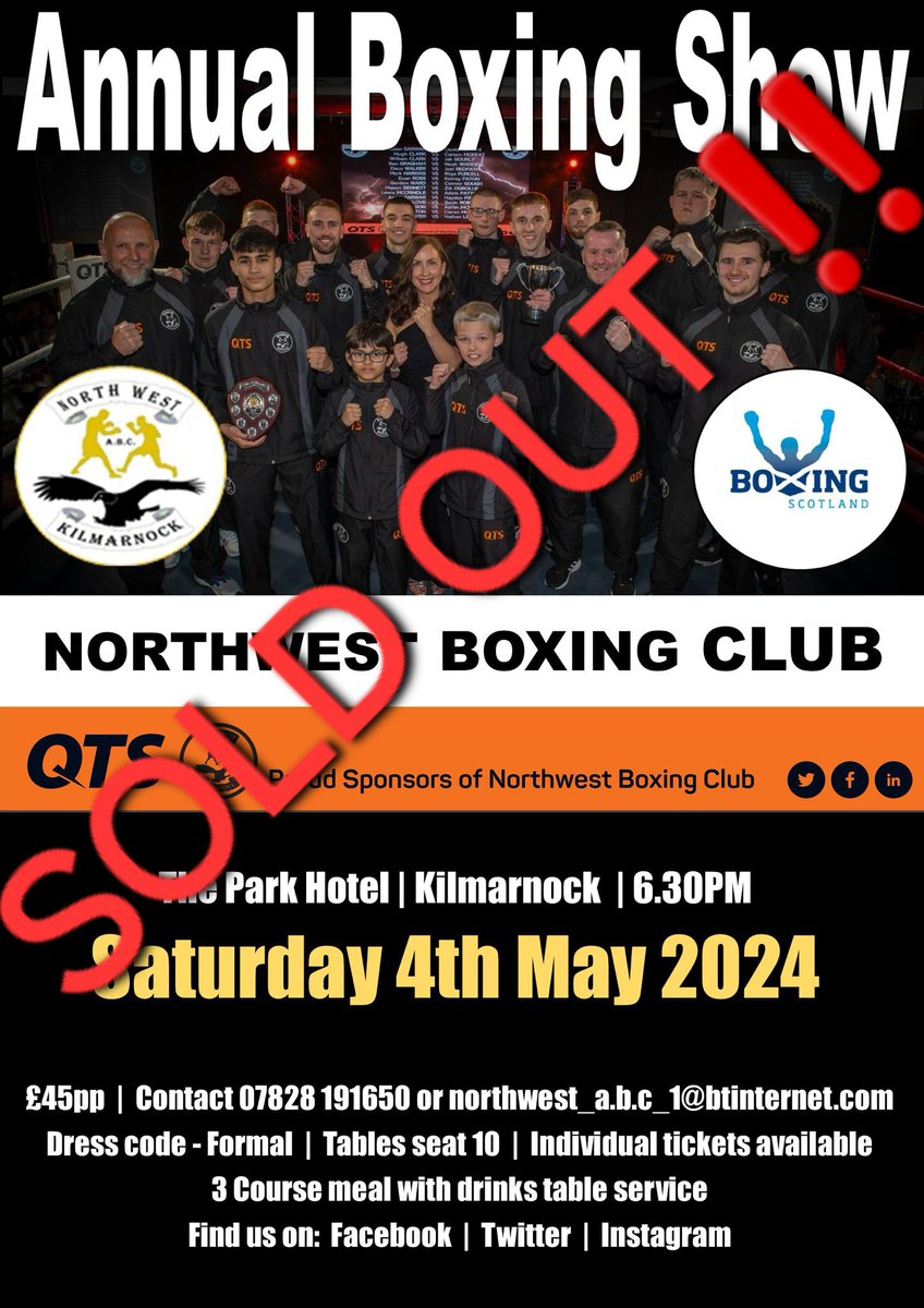 ‼️SOLD OUT‼️ We have been inundated with ticket requests this week but unfortunately our show is TOTALLY Sold Out 2024 will be the busiest show in Northwest history‼️ A massive thank you to everyone who has supported our club this year again. Team Northwest 🖤💛 @officialQTS