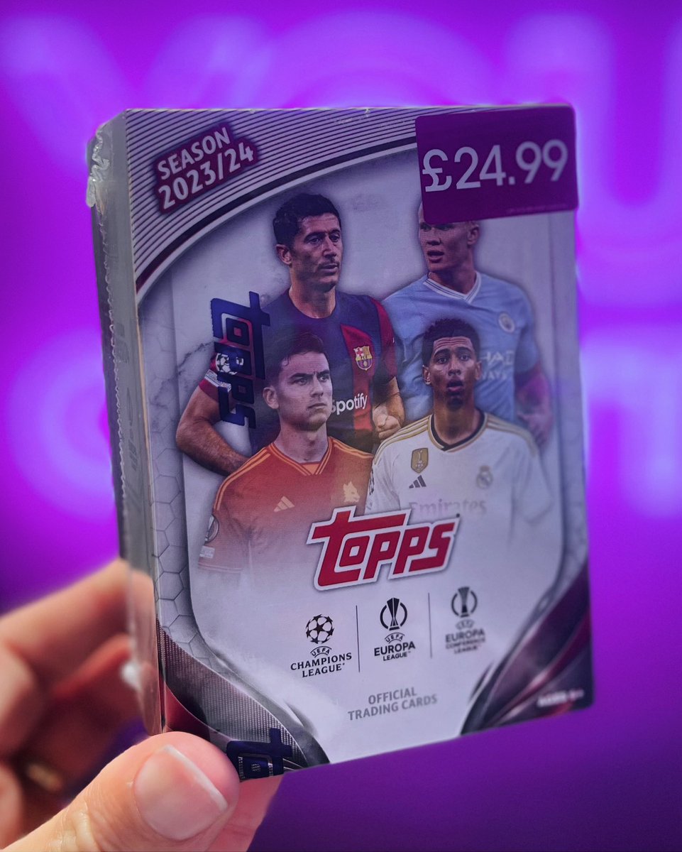 ⚽️ Topps UEFA Club Competitions blaster boxes are OUT NOW exclusively @GAMEdigital Each blaster box contains a commemorative Relic card! If you’ve picked up a box make sure you tag us in your hits! 🙌 #topps #game #thehobby #footballcards