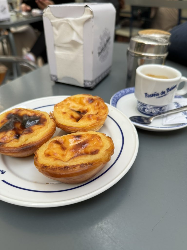 Fun afternoon in beautiful Lisbon. We had octopus and Bacalhau and then walked to the train station and rode out to Belém. Of course after 4.3 miles/13,000 steps we had to have some Pastéis de nata! 😂 #myvikingstory #worldcruise #cruisinwithclay