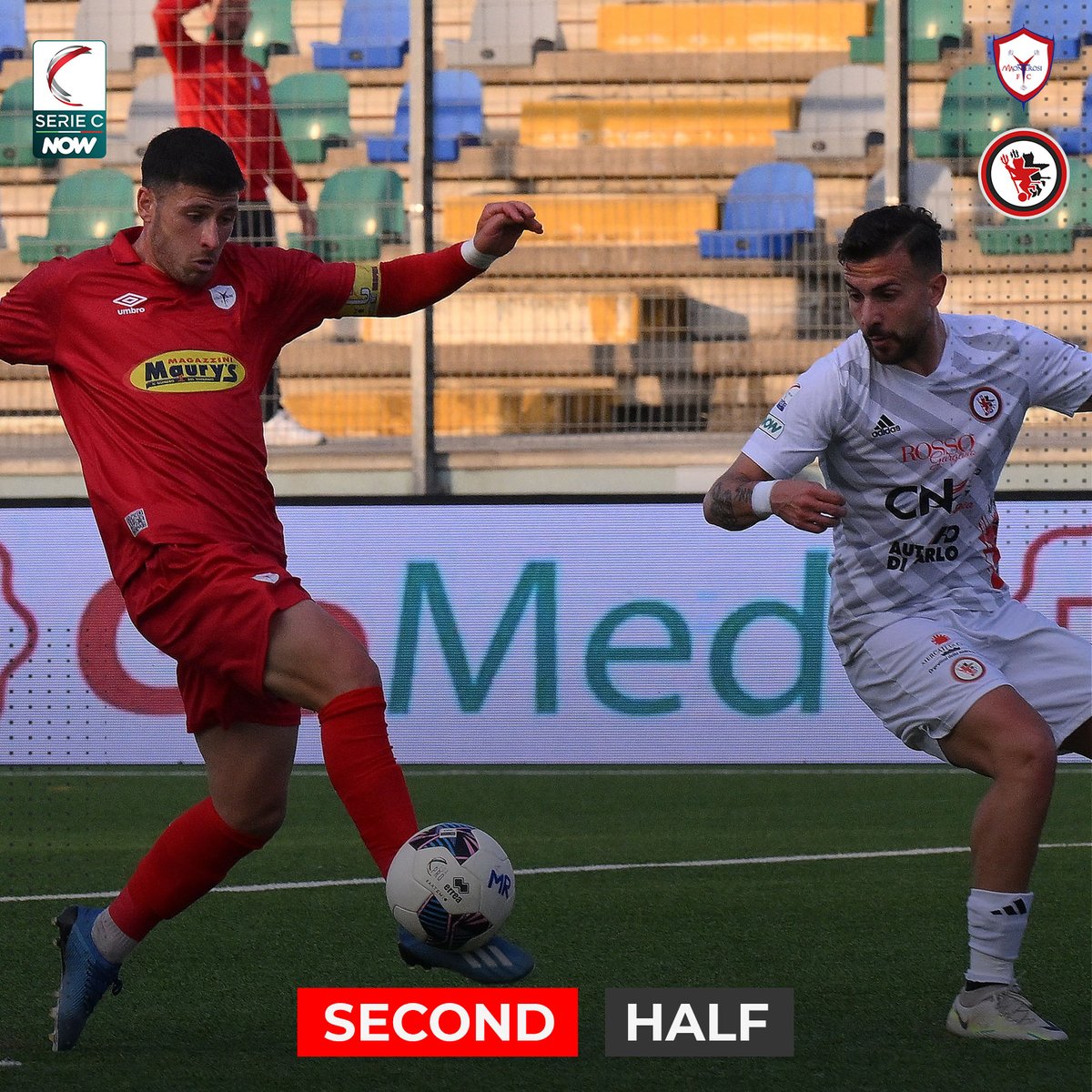 ▶ 𝙎𝙀𝘾𝙊𝙉𝘿 𝙃𝘼𝙇𝙁 🔴⚫
È ricominciata #Monterosi 🆚 #Foggia

#ForzaFoggia #NonTiLascioMai
#MTUFOG 0-0 #SerieCNow