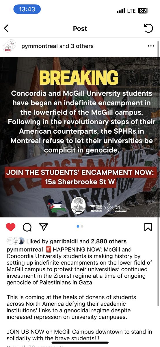 and an indefinite encampment has been set up! Congratulations McGill admin Support the encampment on mcgill campus