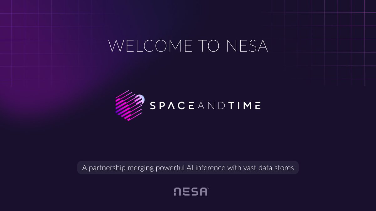 We are pleased to announce a close partnership with Space and Time @SpaceandTimeDB As the Layer-1 for AI, Nesa specializes in data security and verifiability. Our network is built on end-to-end encrypted AI inference execution, and data quality and privacy are very important to…