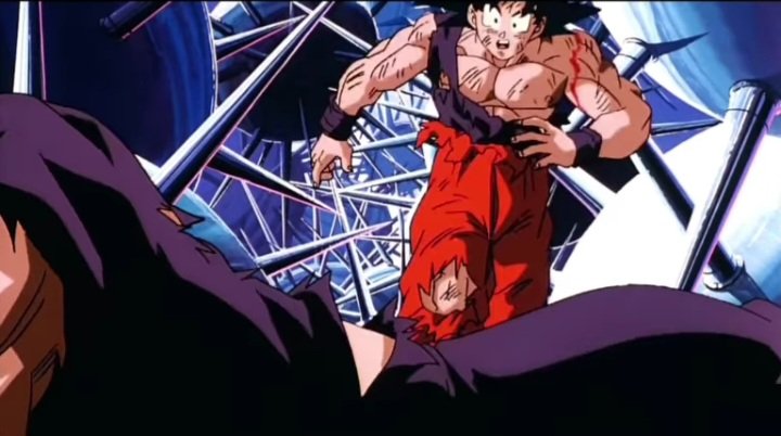 Hirashishima's tweet photo. I noticed this a while back , but it was brought back to my attention in a clip . Did anybody else notice this mistake in the movie , "Dragon Ball Z Fusion Reborn" ? In this scene Goku is running to check on Vegeta , then Goku is explaining the Fusion Dance technique to Vegeta https://t.co/mko3X0zsKS