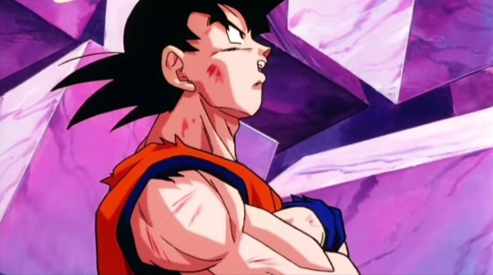 Hirashishima's tweet photo. I noticed this a while back , but it was brought back to my attention in a clip . Did anybody else notice this mistake in the movie , "Dragon Ball Z Fusion Reborn" ? In this scene Goku is running to check on Vegeta , then Goku is explaining the Fusion Dance technique to Vegeta https://t.co/mko3X0zsKS