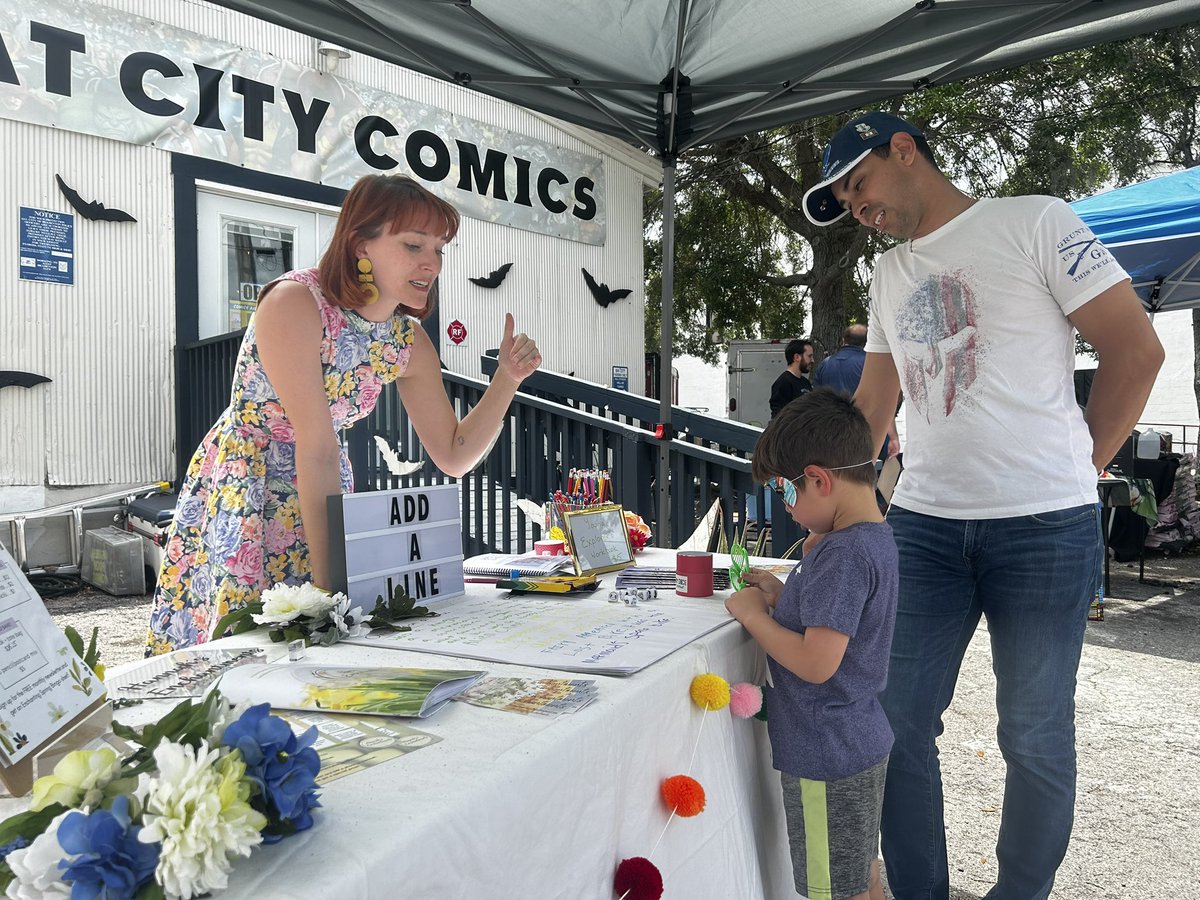 matthews_tpf's tweet photo. Come see us at Bat City Comics! 
@SuncoastCGLR 
#SuncoastRemakeDays
#RemakeDays @ThePattersonFdn 
#TBIC https://t.co/vKGSBwj7iQ