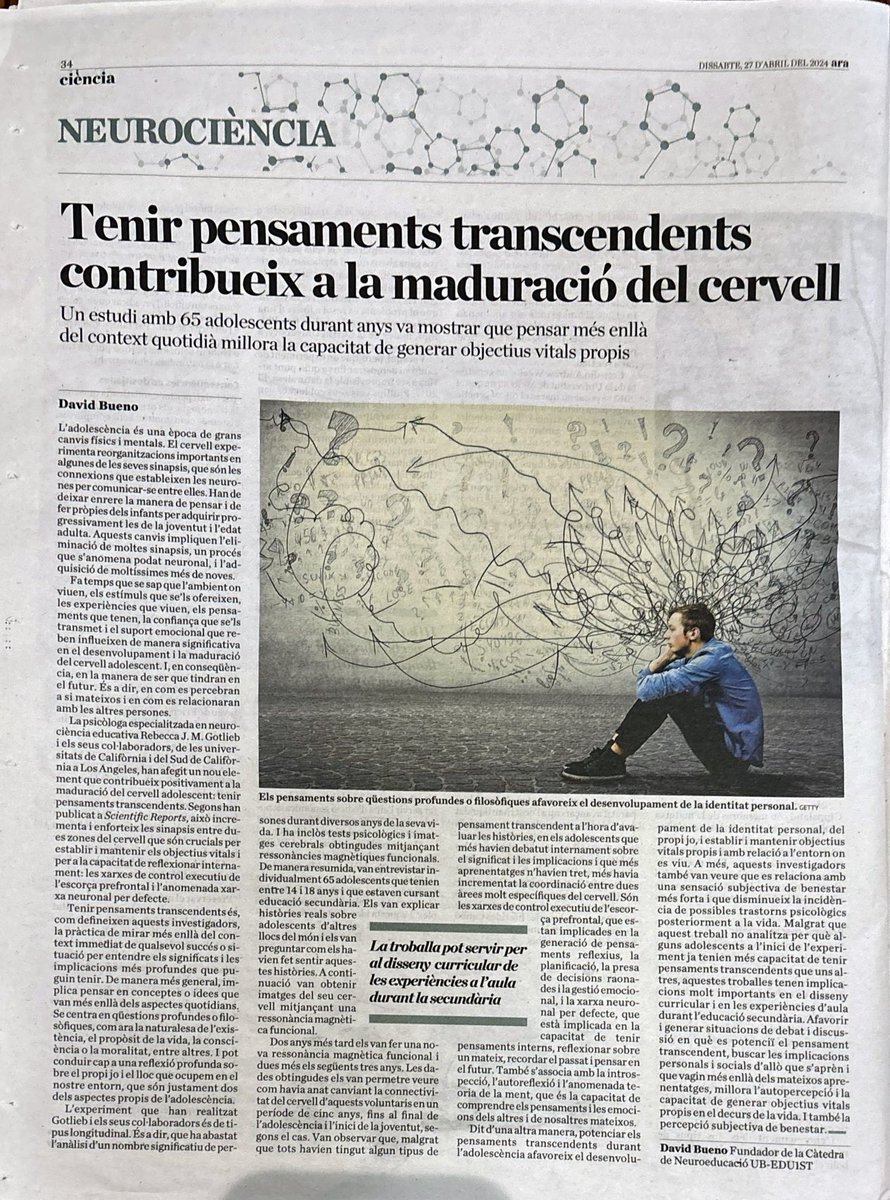 ModestJou's tweet image. La ciència recolza la #TUtopia 
#espiritualitat #sentit #transcendent #integritat