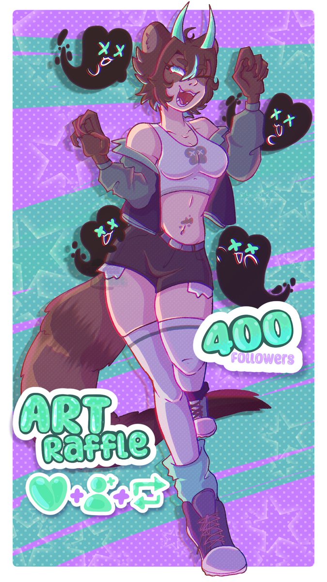 Art raffle time!! ✨ WE reached 400+ new followers In a few days and I wanted to thank you guys with some art! To enter : 💚Like 💚Follow 💚Retweet ✨Bonus entry if you share your png / oc in the comments bellow✨ Raffle ends May 4th @ 6pm EST 👀