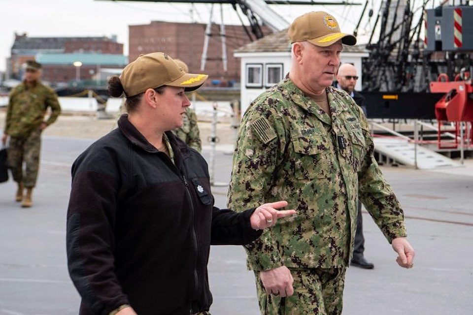 On April 24th, “Old Ironsides” had the honor of hosting U.S. Navy Admiral Christopher W. Grady, Vice Chairman of the Joint Chiefs of Staff, for a chance to tour the historic decks of the ship and meet the hard-working crew members that tell her story! Huzzah!