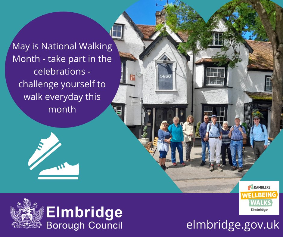 Get ready for #WalkThisMay! Join us in celebrating #NationalWalkingMonth with daily wellbeing walks. Download the programme at ow.ly/QIQT50Rpi3s or pick up a copy at your local library and challenge yourself to walk every day. 🌳👟