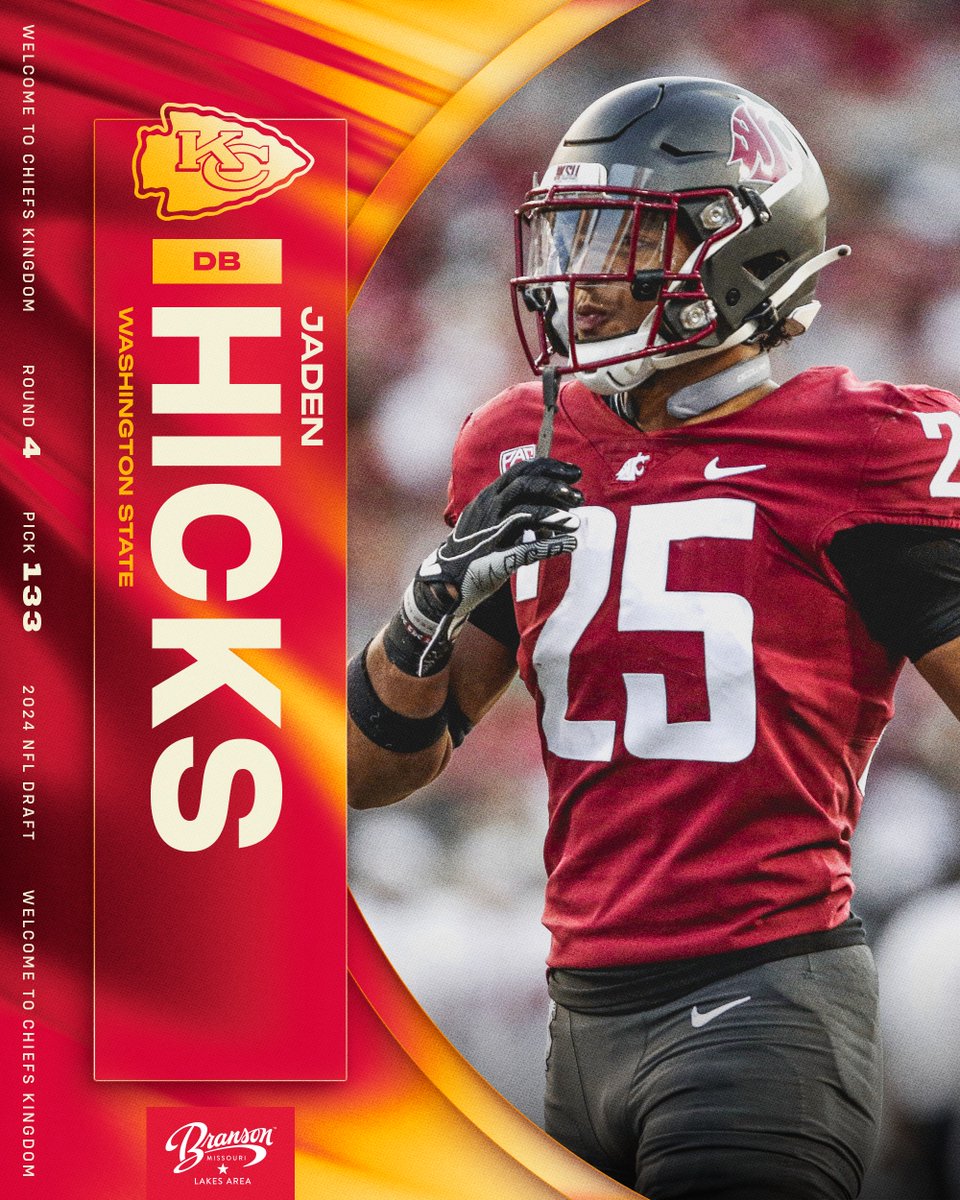 The pick is Hicks! With the 133rd pick in the 2024 NFL Draft, we have selected @JadenHicks11!