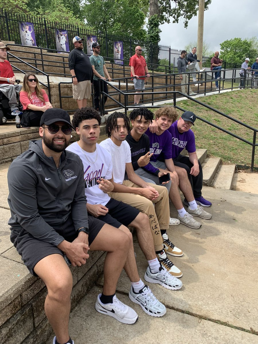Just some Dogs out supporting @FayDogBaseball on a Saturday!! #PurpleFamily