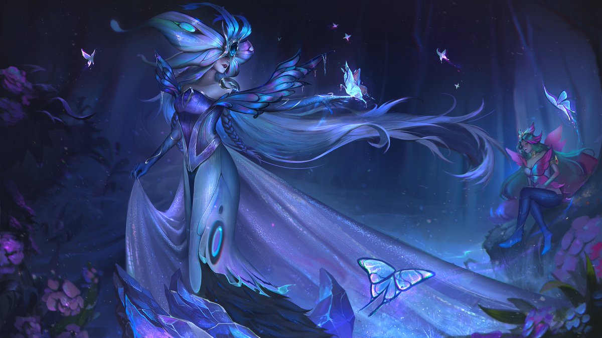 MaximilianRos12's tweet photo. Guys you can't imagine how excited I am for the upcoming PBE 🥺 I manifest Faerie Court Lissandra, it would be my dream skin for her. And if it's legendary, I'll just faint. I mean, look at those beautiful pieces of art I commissioned, made by these overly talented artists 🥺🩵 https://t.co/YWDTTQciAC