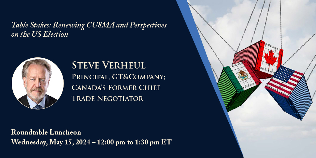 We’re excited to be welcoming Steve Verheul, Canada’s former Chief Trade Negotiator to the Institute on May 15th. Learn more about his role in negotiating CUSMA, or register to attend today: cdhowe.org/essential-publ…