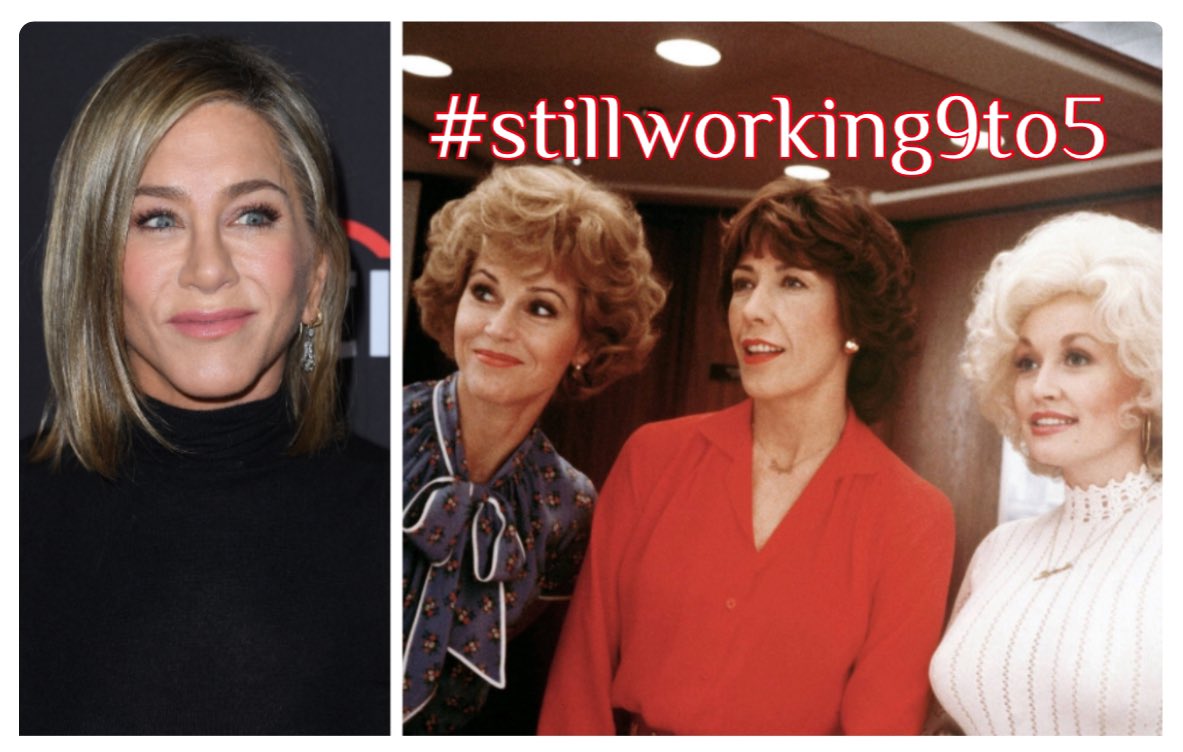 I know we are ready for #jenniferaniston’s new 9to5! Our award winning documentary shows why the original 1980 film was so important for working women’s equality. Big news coming soon. 🫢 Who said reunion, certainly not us 🫣 #stillworking9to5 #9to5