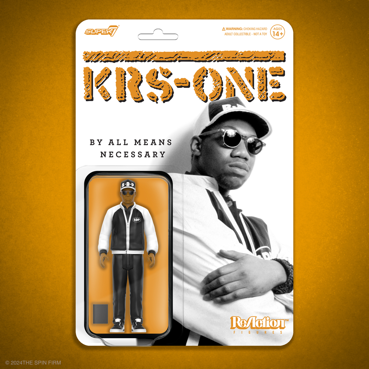 This articulated, 3.75” scale KRS-One ReAction Figure is inspired by the cover art from Boogie Down Productions’ album By All Means Necessary and includes a book accessory. Available now at Super7.com! #super7