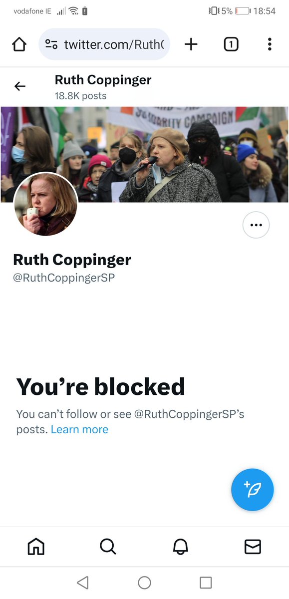 Imagine your former teacher who had no problem berating 14 year olds in class blocking you because you disagree with them. Tbh she was a cunt as a teacher and a awful politician and never gave students a healthy debate just shouted down to us. #irel