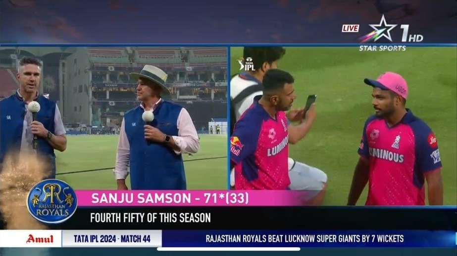 Kevin Pietersen said, 'if I was an Indian selector, Sanju Samson would've been one of my first picks for the T20 World Cup. He should be on the plane to the USA and West Indies'. (Star Sports).