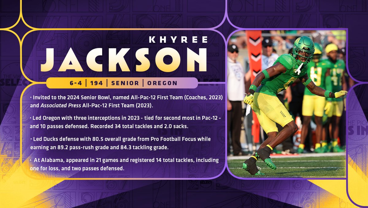 Oregon's interception leader in 2023, more on @Real_Khyree ⤵️