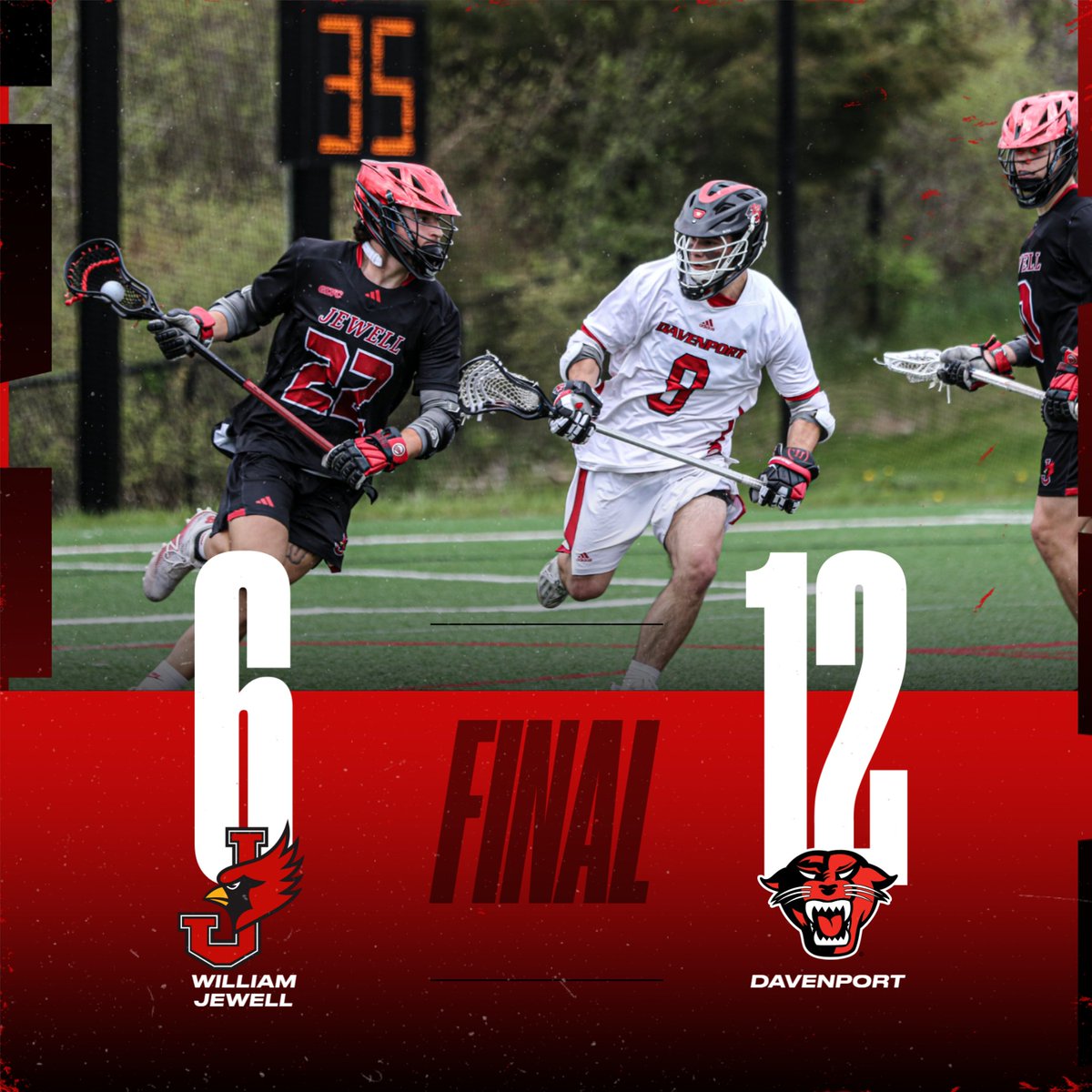 Panthers win!

DU wraps up the year with a great showing against William Jewell.

Baker led with three goals, followed by two goals from Ashley, Day, and Eichbauer.

Panthers finish the season with 10 wins, the first double-digit win tally since joining NCAA DII.

#DUingWork