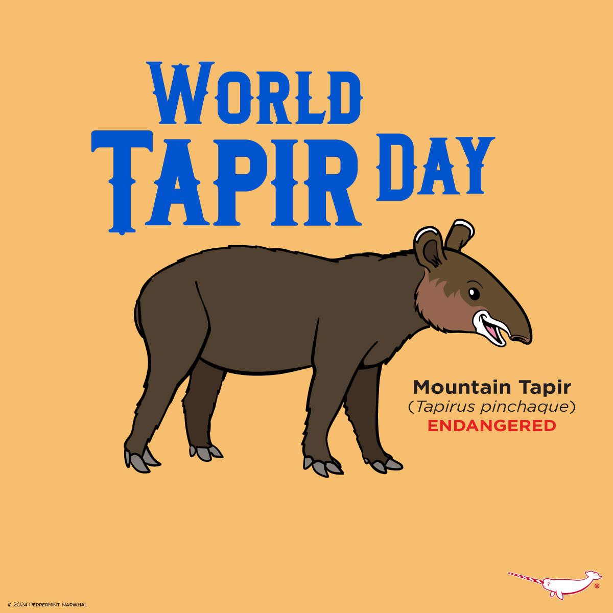 #WorldTapirDay #Tapir Merch: peppermintnarwhal.com/s/search?q=tap… Earth Day SALE - Save 20% Off Everything in the #PeppermintNarwhal Store. Shop: peppermintnarwhal.com Sale Ends 4/30/24. Int'l Shoppers visit our Etsy store: etsy.com/shop/Peppermin… #WorldTapir #TapirDay #MountainTapir