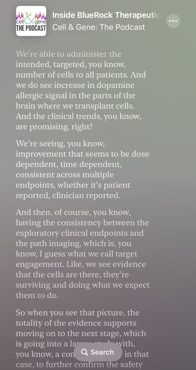 Accuracy will be end up being a reg req.: 

“we're using a type of imaging that can detect dopaminergic signal in that part of the brain where we put the cells”

“we want to know if the cells actually survive, integrate and can produce that dopaminergic signal or not.”

$CLPT