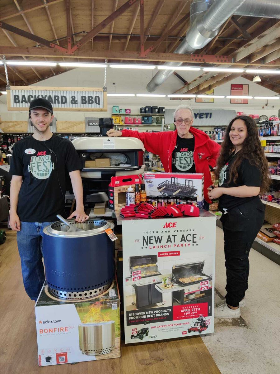 Our #BBQ experts are ready to talk all things outdoor #Grilling. Don't miss this great event, happening only until 2 pm and only at your #LocallyOwned #NeighborhoodHardwareStore. #MyLocalAce