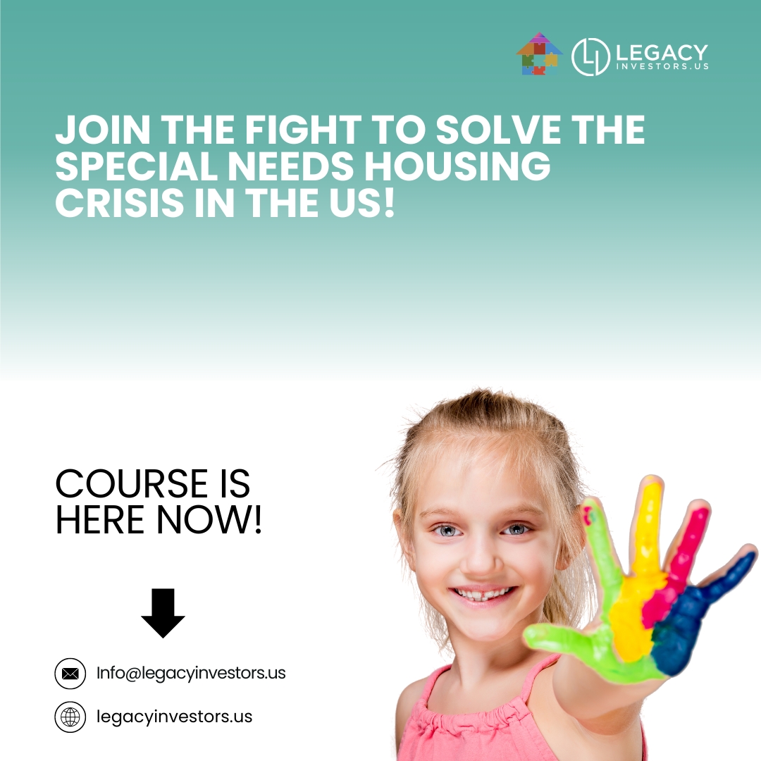 LegacyInvest_US's tweet photo. Join the fight to solve the special needs housing crisis in the US!

Learn how you can make a difference. Together, we can create a better future for individuals with special needs.

Enroll Today! https://t.co/XpPxyRRlqR

#SpecialNeedsHousing #CommunityImpact https://t.co/MHqGi2EGHF