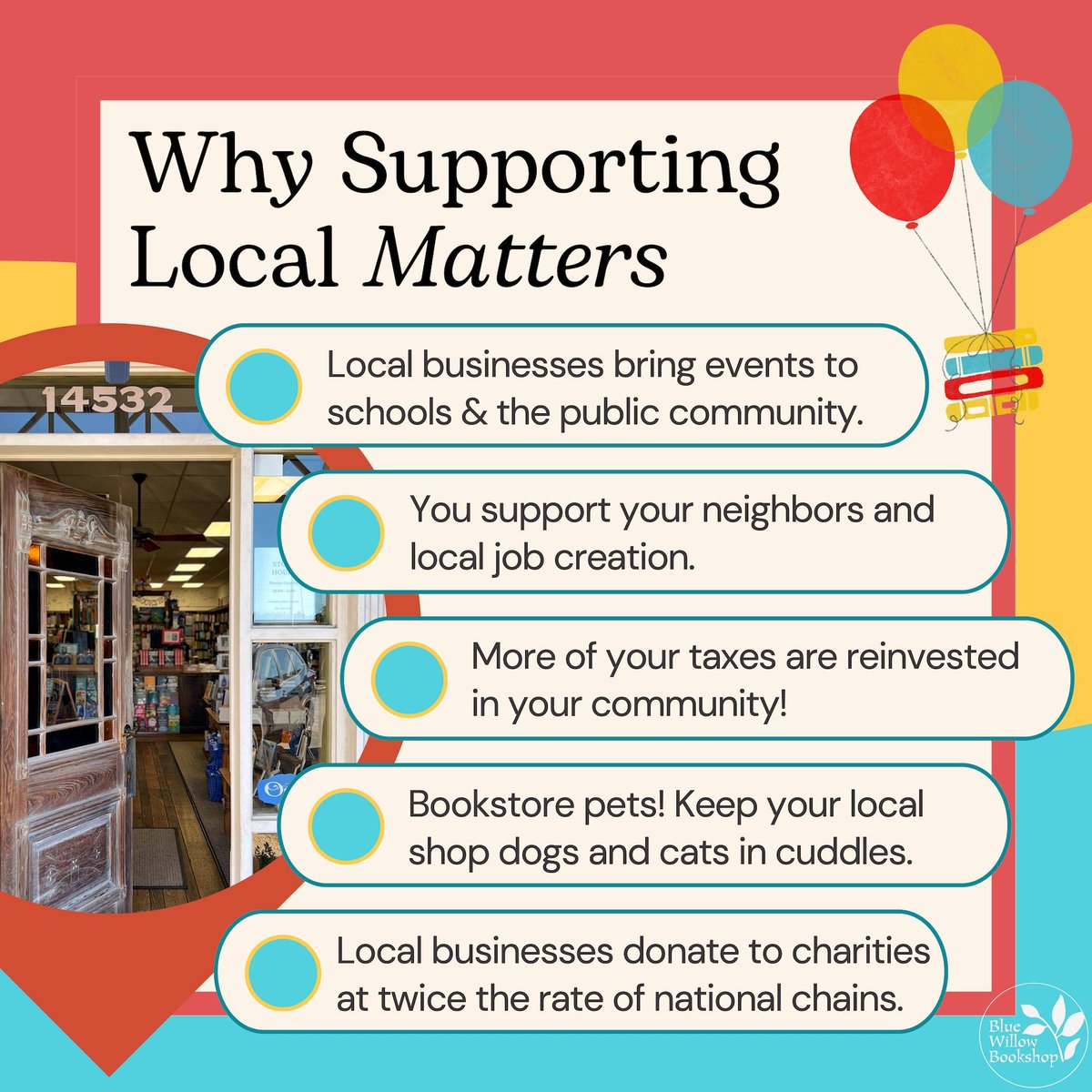 By choosing local when we can, we can create change together. ❤️ #ShopSmall #IndieBookstoreDay