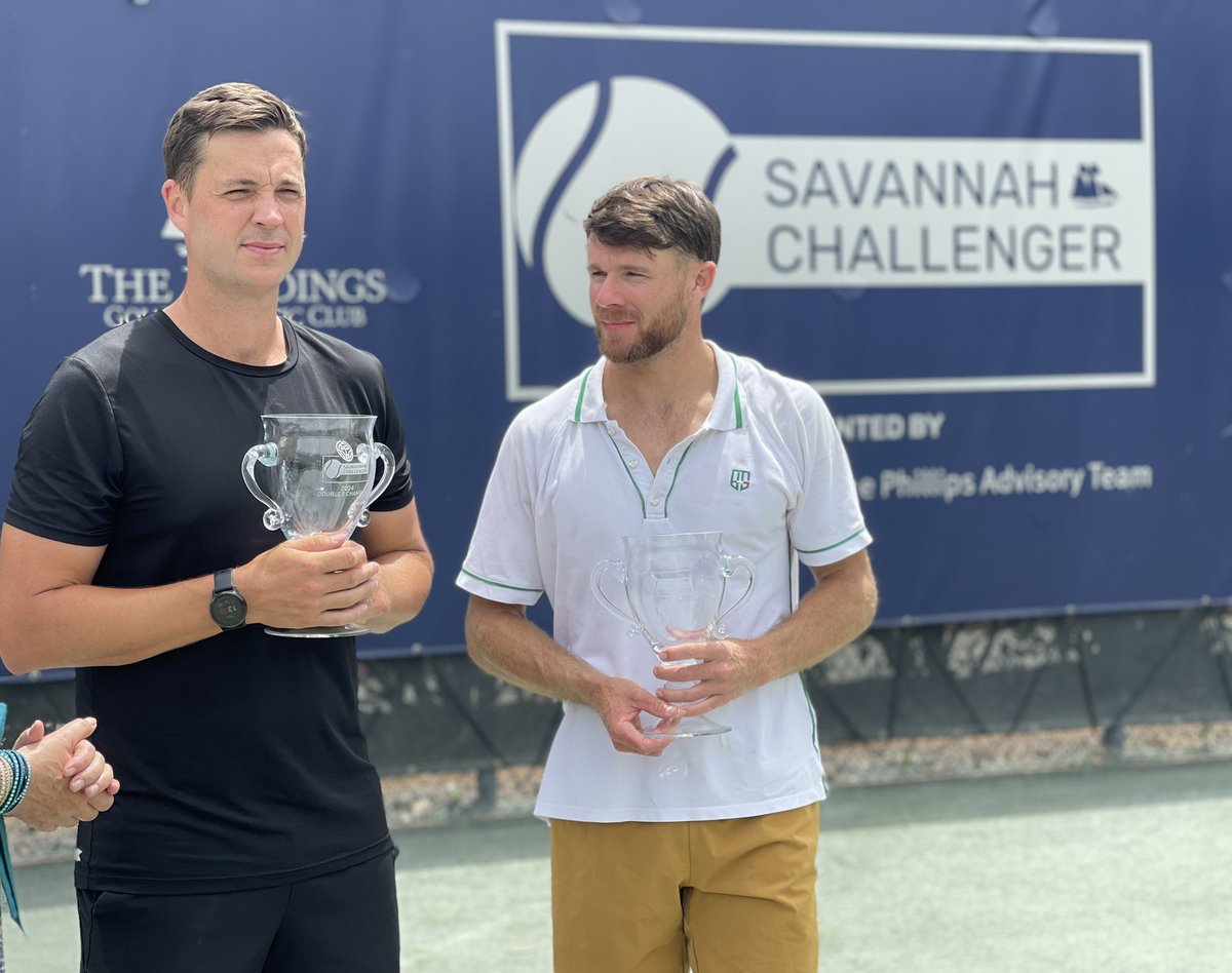 Your @Sav_Challenger Doubles Champions, Christian Harrison & Marcus Willis🎾 Winners in straight sets!