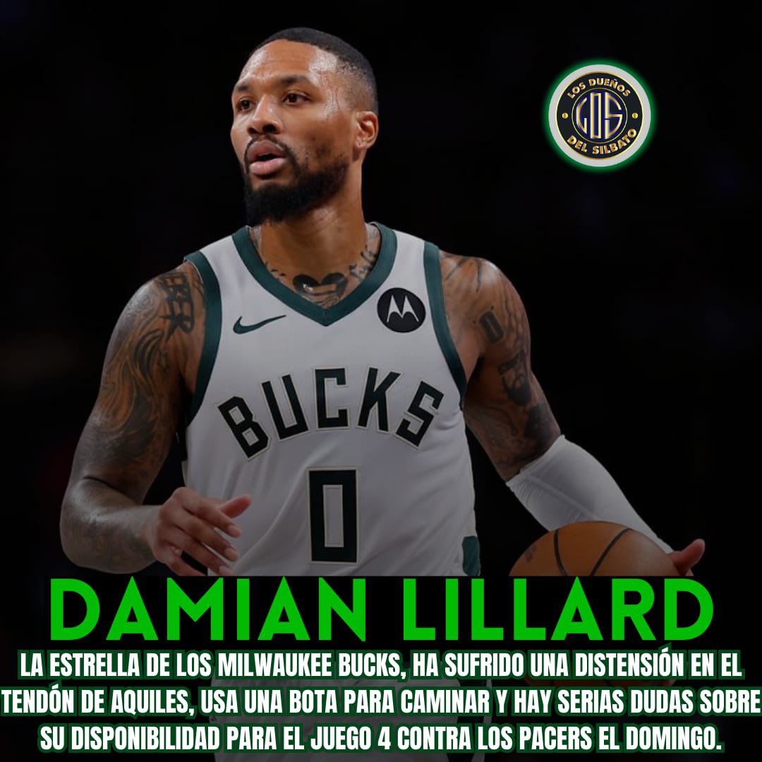 ddelsilbato's tweet photo. Situación complicada para @Bucks y Lillard😱

#nba https://t.co/39Xxt0dvtO
