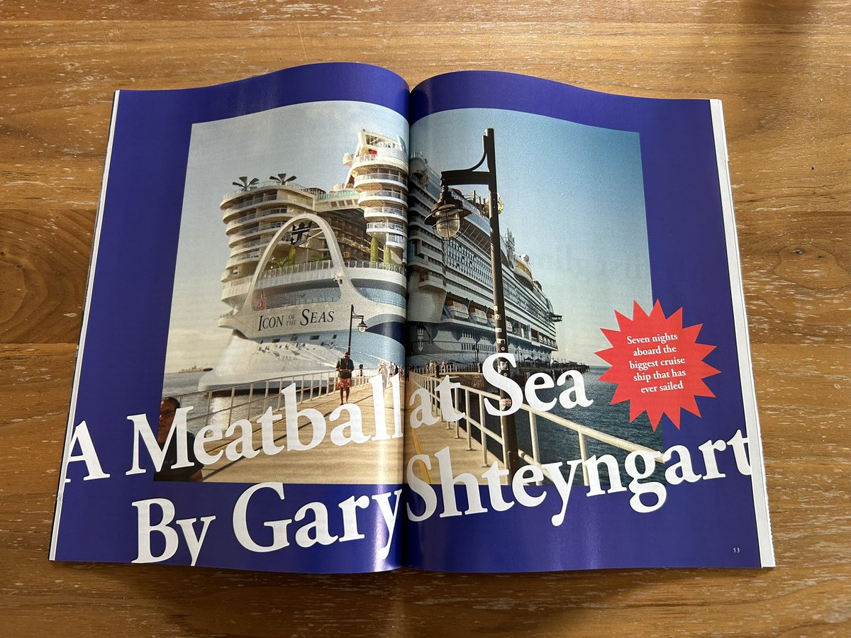 Loving the title of my cruising piece in the printed version of <a href="/TheAtlantic/">The Atlantic</a>