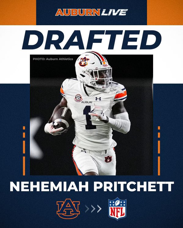 Auburn CB Nehemiah Pritchett drafted No. 136 overall in the 5th Round by the Seattle Seahawks #NFLDraft @Seahawks @King_Mighty1 @AuburnFootball @AuburnLiveOn3