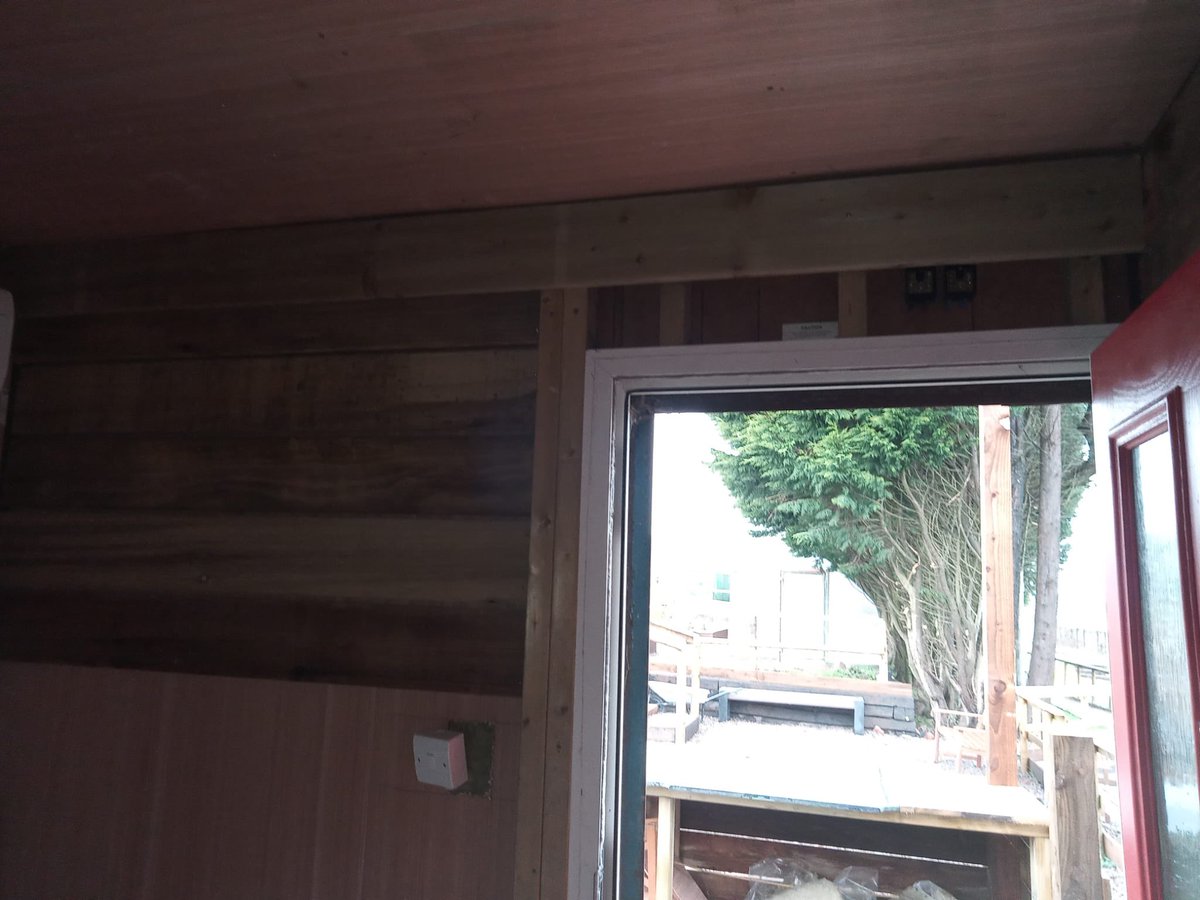 ForgeRFCGarden's tweet photo. Even with today’s wet wether fair play to the @HMPPS_GwentCP team made a brilliant start in fitting out the inside of our new canteen area. @ForgesideRFC https://t.co/8DXVd4kQPr