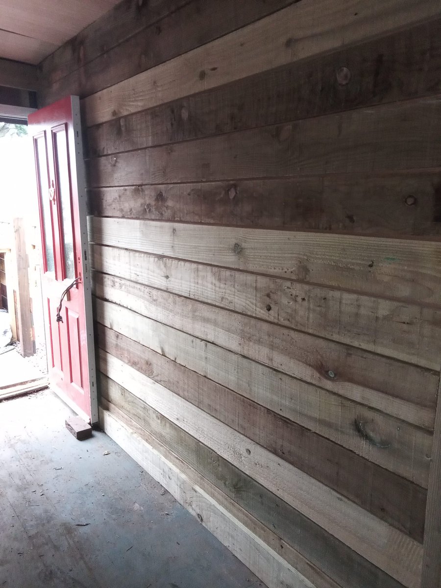 ForgeRFCGarden's tweet photo. Even with today’s wet wether fair play to the @HMPPS_GwentCP team made a brilliant start in fitting out the inside of our new canteen area. @ForgesideRFC https://t.co/8DXVd4kQPr