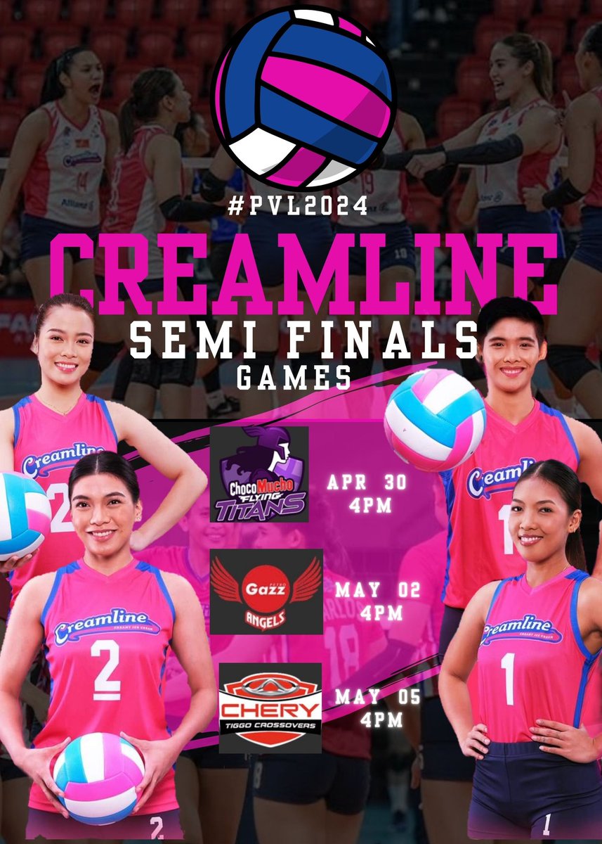 SEMI FINALS HERE WE GO! LETS GO CREAMLINE COOL SMASHERS!!! 🩷 #PVL2024