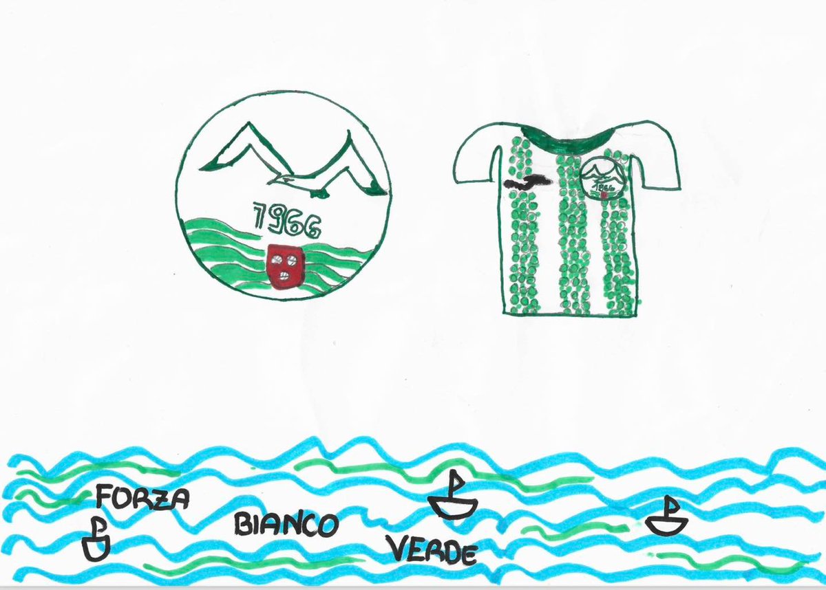 MonopoliCalcio's tweet photo. L’azzurro dell’Adriatico e il biancoverde del club.
Anche la SS Monopoli 1966 partecipa con un disegno di una sua piccola tifosa oggi, 27 aprile, alla Giornata Mondiale del Disegno, rispondendo all’iniziativa di @LegaProOfficial
#giornatamondialedeldisegno #WorldDrawingDay https://t.co/5BKgEhEWS7
