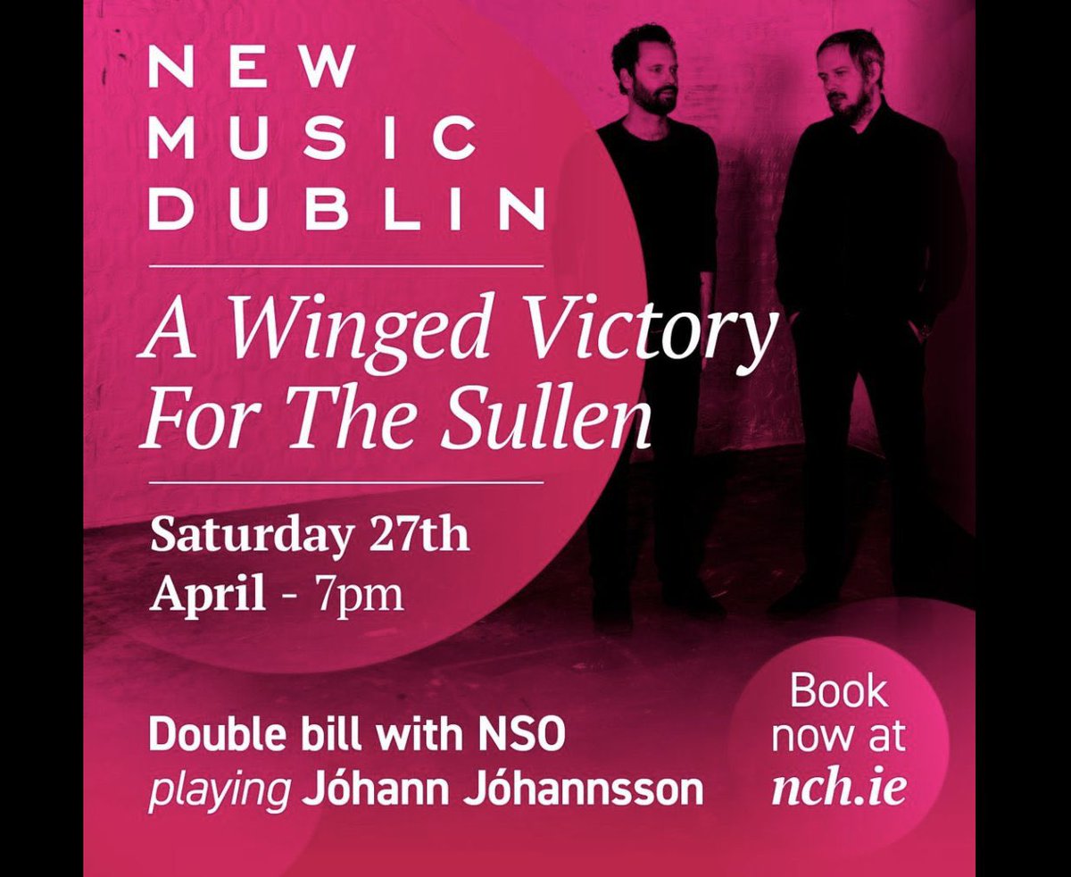 Delighted @AWVFTS and @NSOrchestraIRL performing Johann Johannsson @NCH_Music for @NewMusicDublin is sold out tonight. A great composer and lovely man remembered.