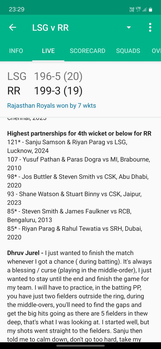 merajeshjain's tweet photo. Cricbuzz seems to miss Riyan Parag a lot the p'ship bw @IamSanjuSamson &amp; @dhruvjurel21 is 121 but instead of Jurel it's Parag.. Parag everyone's missing a great knock from ur end hope it comes vvvvsoon.. https://t.co/xkuyIRHsYd