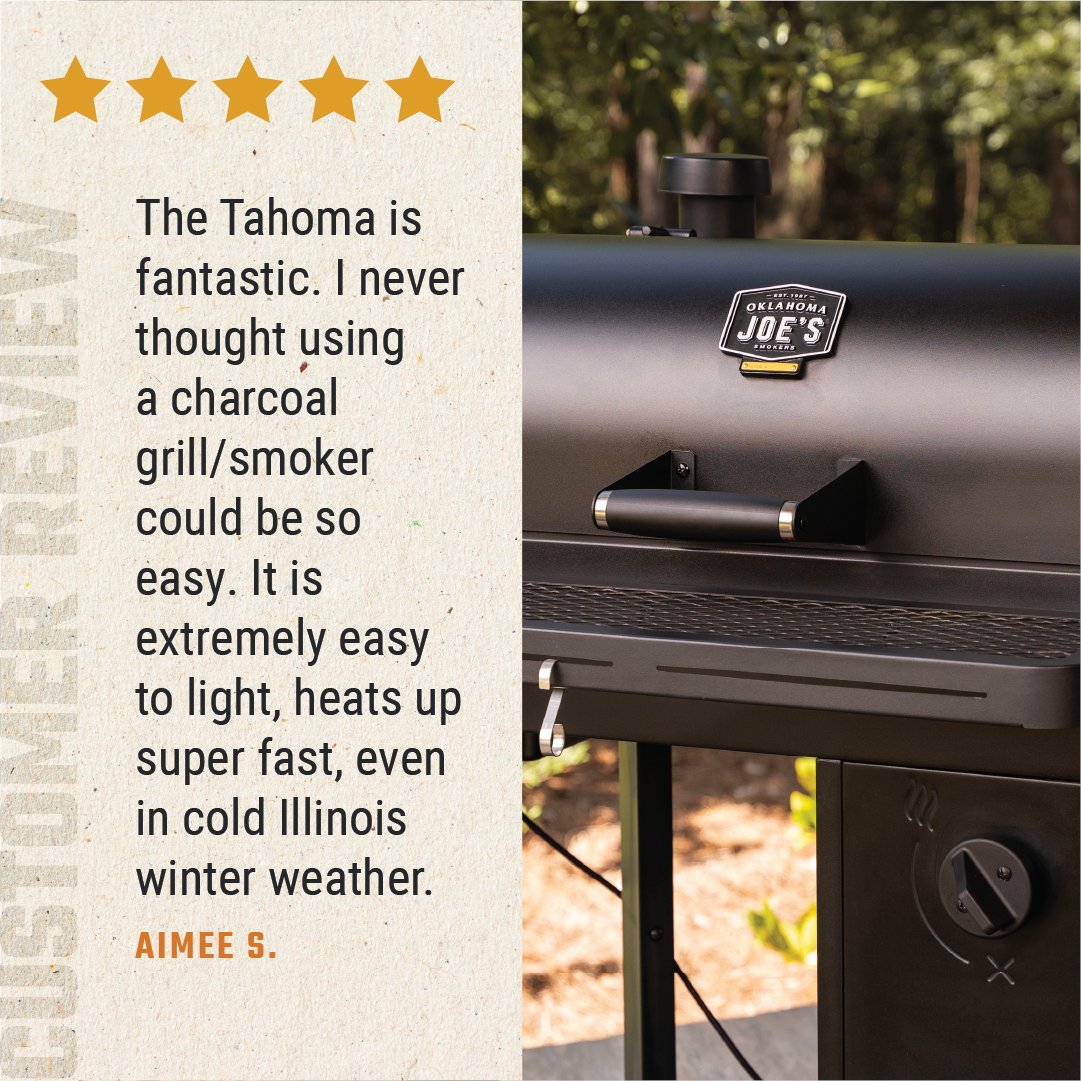 All terrain, all weather, all temps. The Tahoma 900 is ready for anything you toss on it. lowes.com/pd/Oklahoma-Jo… #OklahomaJoes #OKJ #RealSmokeFlavor #Tahoma #Tahoma900