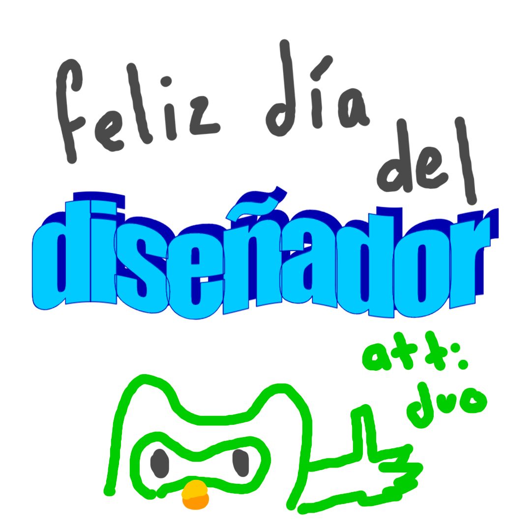 hoy descansa mi querido diseñador (porque aparte es sábado), así que le quiero desear un: