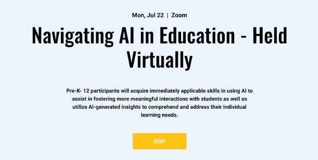 Looking forward to presenting this workshop on #AI in July. Sign up here: buff.ly/4c2Mc16 #education #edtech #edchat #generativeAI #suptchat #artificialintelligence #edleaders @schoolprok12