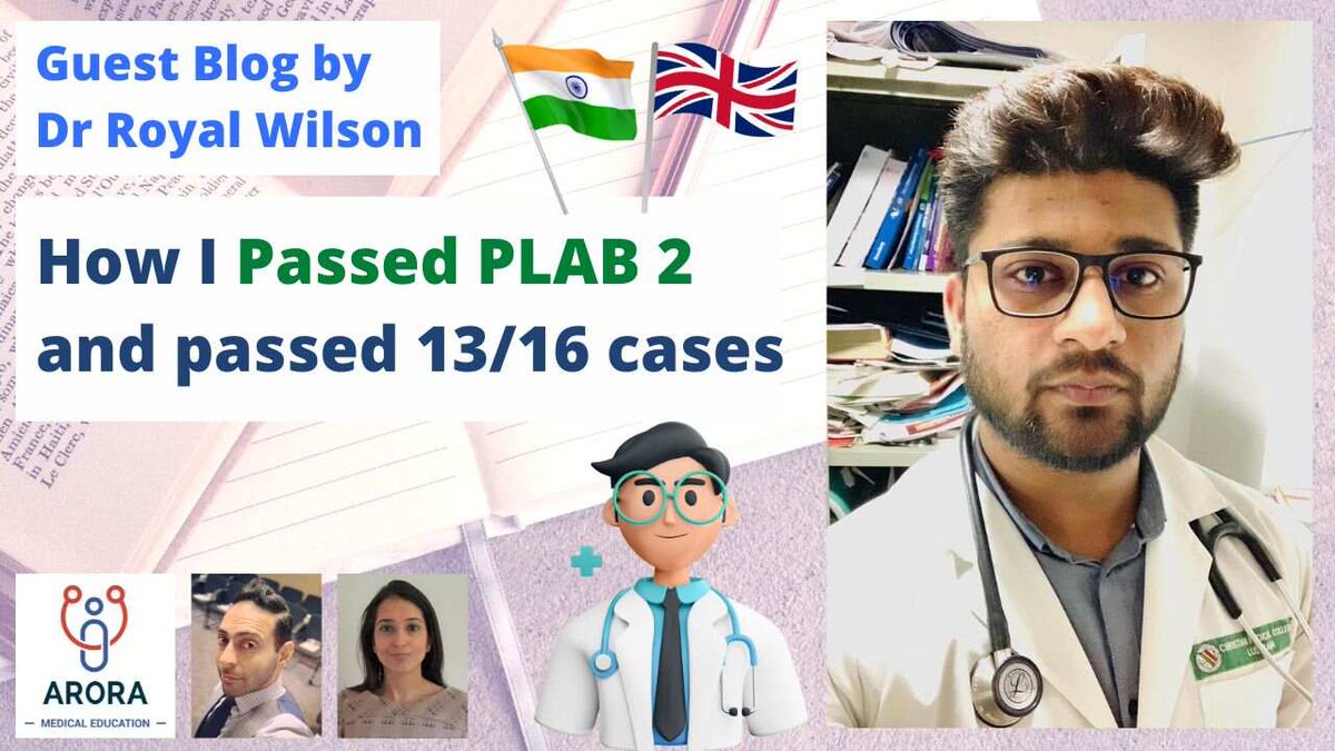 🙌 How I Passed PLAB 2: Dr Royal Wilson. Read here 👉 aroramedicaleducation.co.uk/how-i-passed-p…

#Meded #FOAMed #FOMed #MedicalEducation #CanPassWillPass #MedTwitter #iWentWithArora